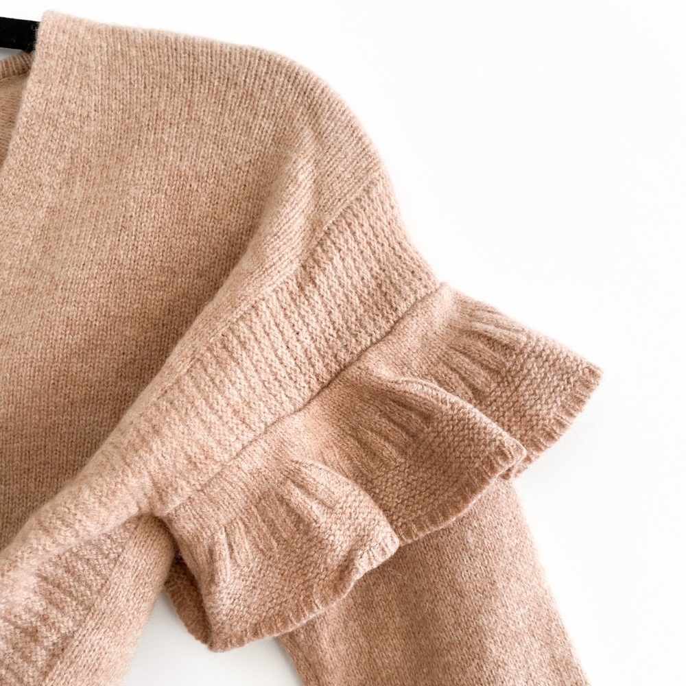 Madewell Ruffle Sleeve Merino Wool Sweater - Picture 6 of 10